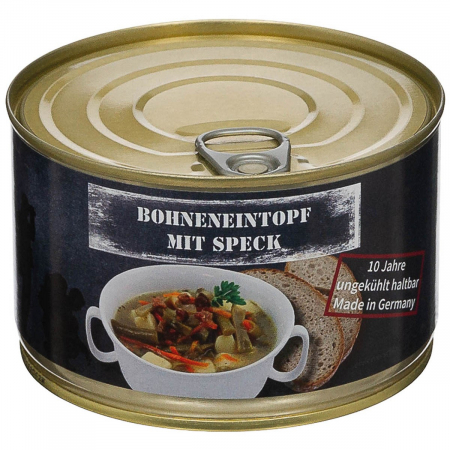 Bngryta med bacon, konserverad, 400 g i gruppen Friluftsliv / Friluftskk & tillbehr / Frystorkad mat hos Familjetrygg (40253B)