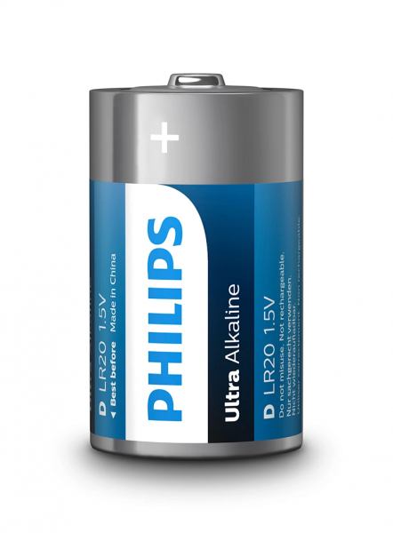 Ultra D alkaliska batterier, LR20 - Philips - 1st i gruppen Hemmet / Allt inom Hem hos Familjetrygg (LR20P)