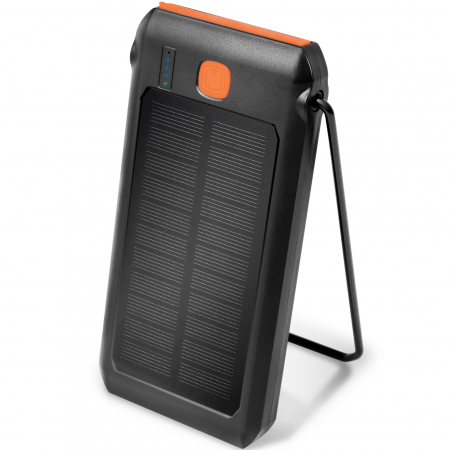 PowerBank 10.000 mAh 18W PD Solcell Svart i gruppen Hemmet / Allt inom Hem hos Familjetrygg (PA0273)