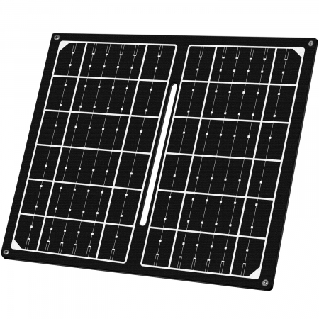Vikbar solcellspanel med USB-laddare 1 x USB-A 7W i gruppen Friluftsliv / Allt inom Friluftsliv hos Familjetrygg (PA0339)