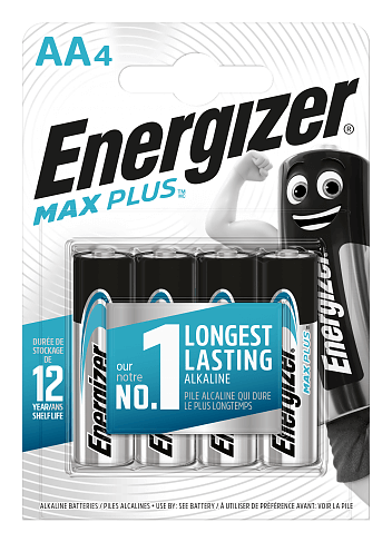 Batteri Energizer MAX PLUS LR6/AA 4-pack 12 rs lagring i gruppen KRISBEREDSKAP / Allt inom Krisberedskap hos Familjetrygg (PLUSAA4)