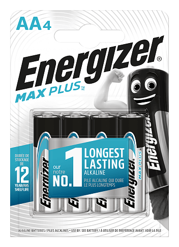 Batteri Energizer MAX PLUS LR6/AA 4-pack 12 rs lagring i gruppen Hemmet / Allt inom Hem hos Familjetrygg (PLUSAA4)