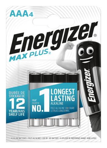 Batteri Energizer MAX PLUS LR6/AAA 4-pack 12 rs lagring i gruppen Hemmet / Allt inom Hem hos Familjetrygg (PLUSAAA4)