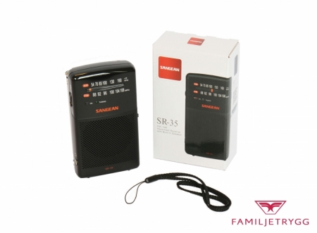 Nödradio fickradio SANGEAN SR-35 för AA batterier i gruppen Friluftsliv / Verktyg & Redskap hos Familjetrygg (SR35)
