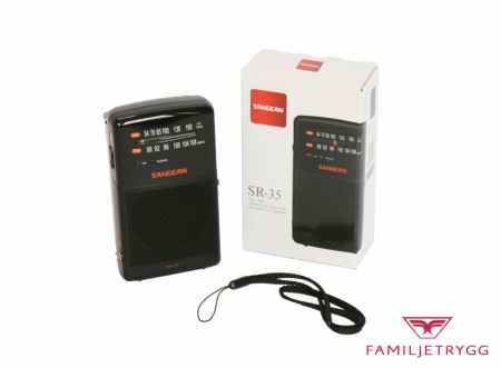 Ndradio fickradio SANGEAN SR-35 fr AA batterier i gruppen PERSONLIG SKERHET / Resa hos Familjetrygg (SR35)