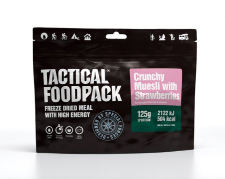 Tactical Foodpack Crunchy Musli with Strawberries i gruppen REA / Frystorkad mat - Utfrsljning hos Familjetrygg (TF-4744698010304)