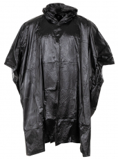 Poncho i svart vinyl 200 x 127 cm