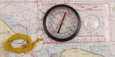 Kompass lättvikts med Linjal och självlysande markeringar