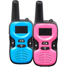 Walkie Talkie "Kids set" Tv� handenheter 8 kanaler WTK-441 Bl� / Rosa