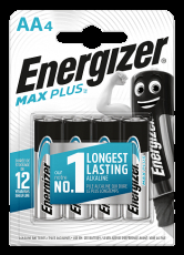 Batteri Energizer MAX PLUS LR6/AA 4-pack 12 års lagring