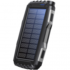 PowerBank 20.000 mAh Solcell Svart