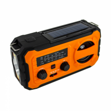 Vevradio YX-328 med solcell, ficklampa och mobilladdare