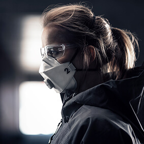 Andningsskydd filtrerar Virus & bakterier, Svenska Zekler, FFP3V, 3-pack. Stl. M/L