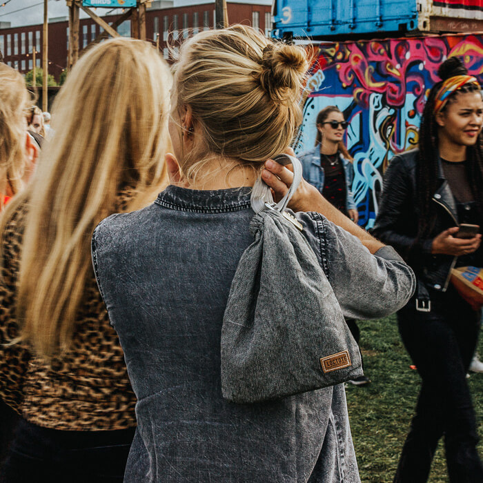 AntiTheft Sack 3L Vintage Gray, Side Kick