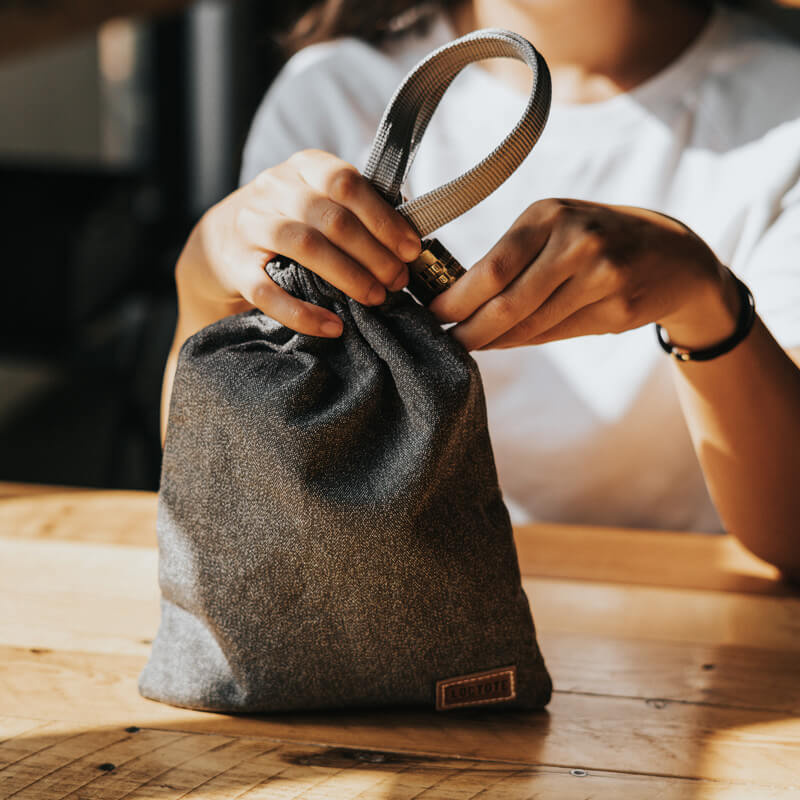 AntiTheft Sack 3L Vintage Gray, Side Kick