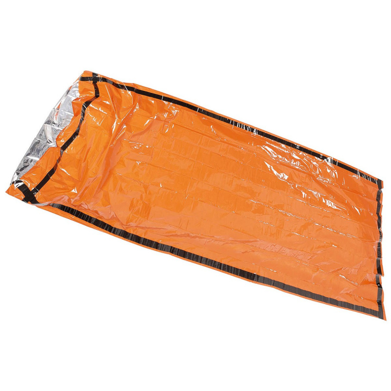 N�dsovs�ck, orange, ena sidan aluminiumbelagd