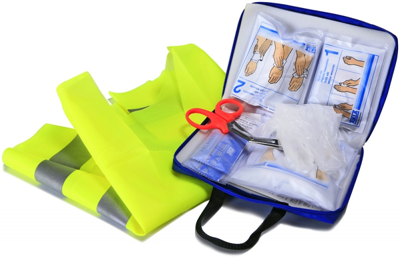Akla F�rsta hj�lpen kit stor inkl. varningsv�st