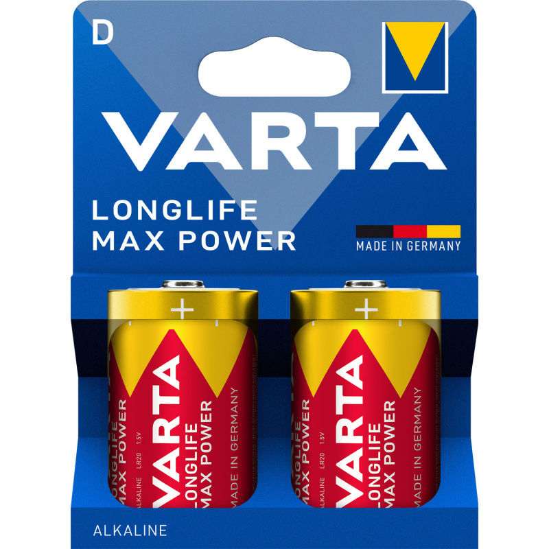 Longlife Max Power D / LR20 Batteri 2-pack