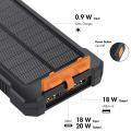 PowerBank 10.000 mAh 20W PD Solcell Svart PowerBank 10.000 mAh 20W PD Solcell Svart