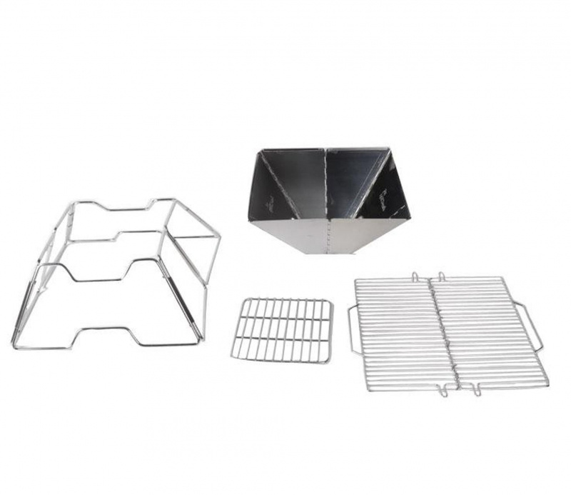 AceCamp vikbar Grill Classic Small, rostfritt st�l