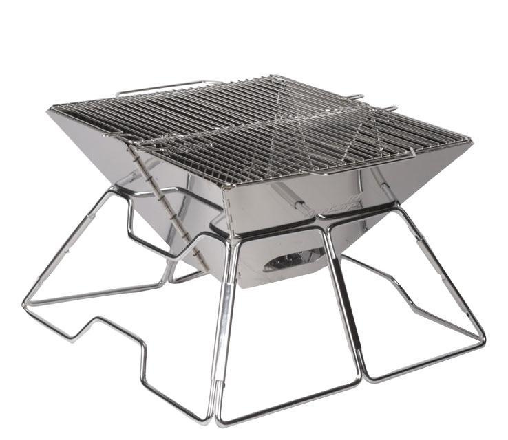 AceCamp vikbar Grill Classic Large, rostfritt st�l
