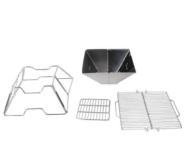 AceCamp vikbar Grill Classic Large, rostfritt st�l