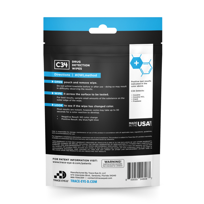 Kokaintest v�tservetter, drogtest. Set om 10