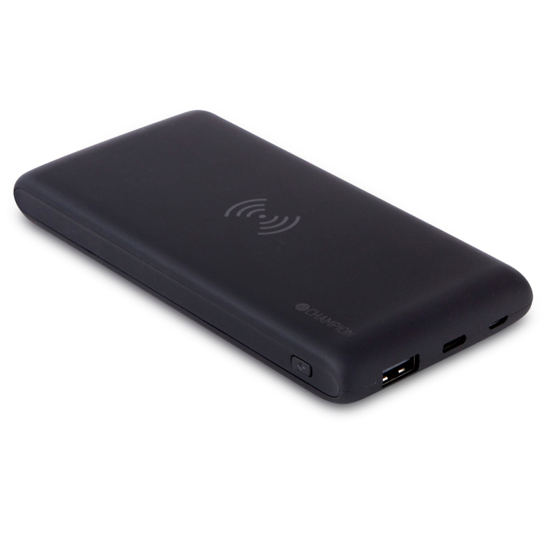 PowerBank 10.000 mAh 12W + Wireless Charging Svart