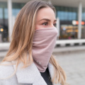 Loop scarf av Tencel och merinoull, antiviral, antimikrobiell, ViralOff - Ljusrosa Loop scarf, buff av tencel och merinoull, antiviral, antimikrobiell ljusrosa