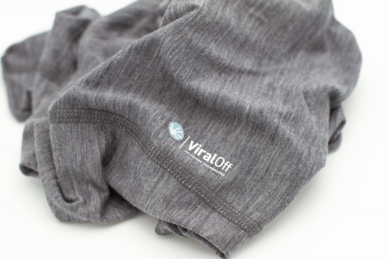 Loop scarf, buff av tencel och merinoull, antiviral, antimikrobiell m�rkgr�