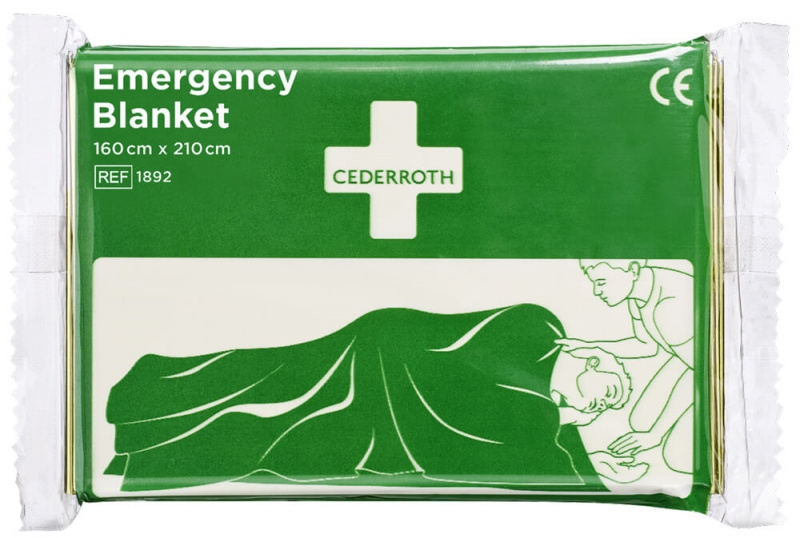 R�ddningsfilt Cederroth 1892, v�rmereflekterande, aluminiumsida