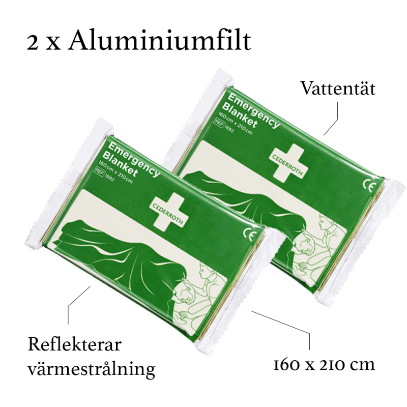 Cederroth r�ddningsfilt, aluminiumfilt