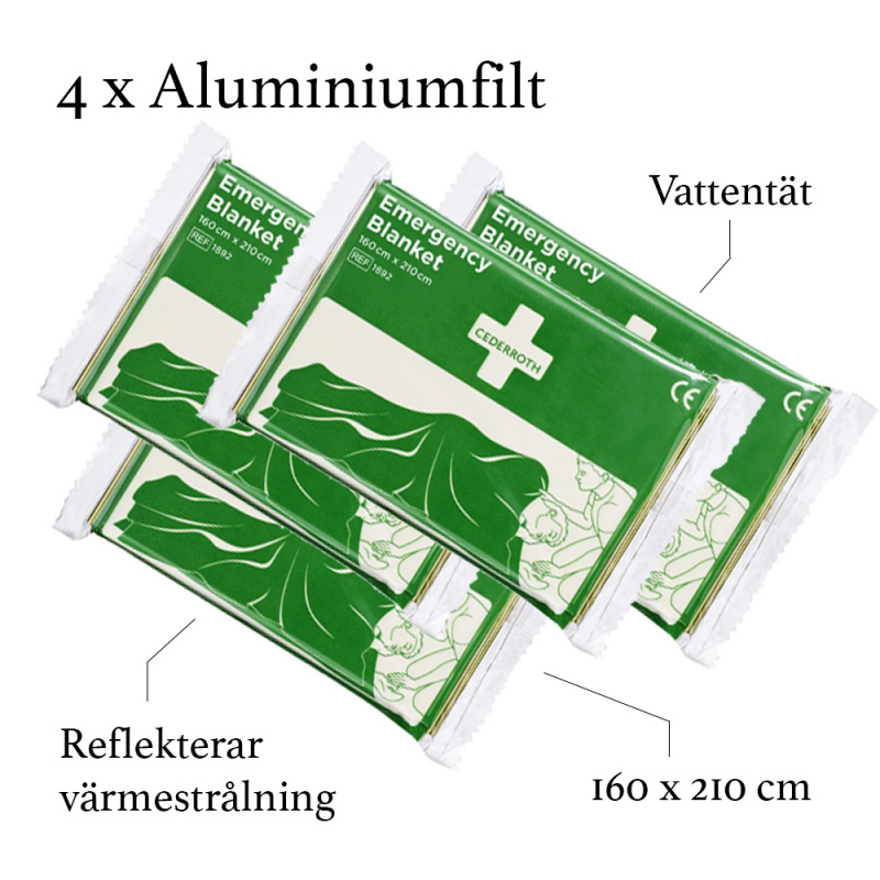 Cederroth r�ddningsfilt, aluminiumfilt