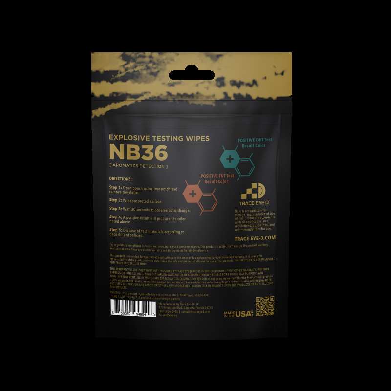 Kriminaltekniskt test f�r Aromatiska �mnen. v�tservetter. Set om 10