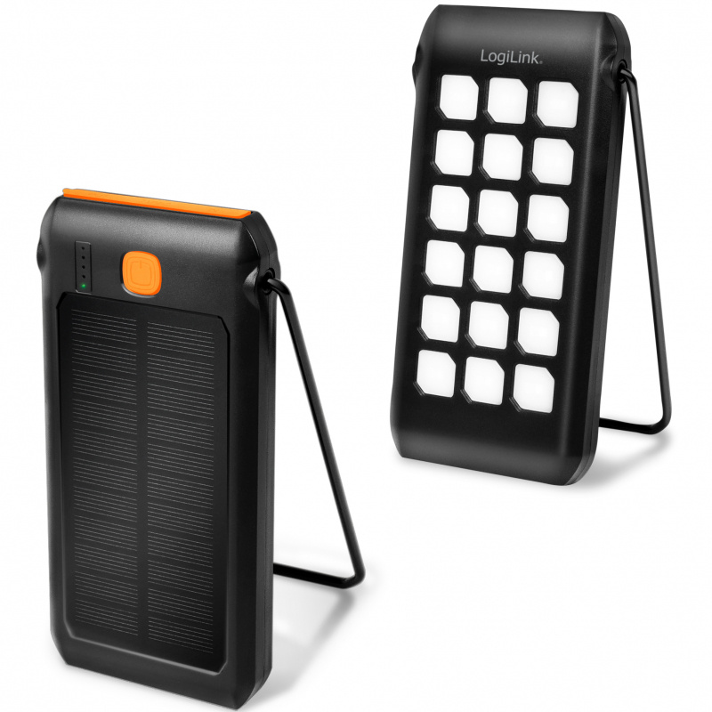 PowerBank 10.000 mAh 18W PD Solcell Svart