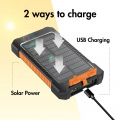 PowerBank 6.000 mAh 10W Solcell Svart/Orange PowerBank 6.000 mAh 10W Solcell Svart/Orange