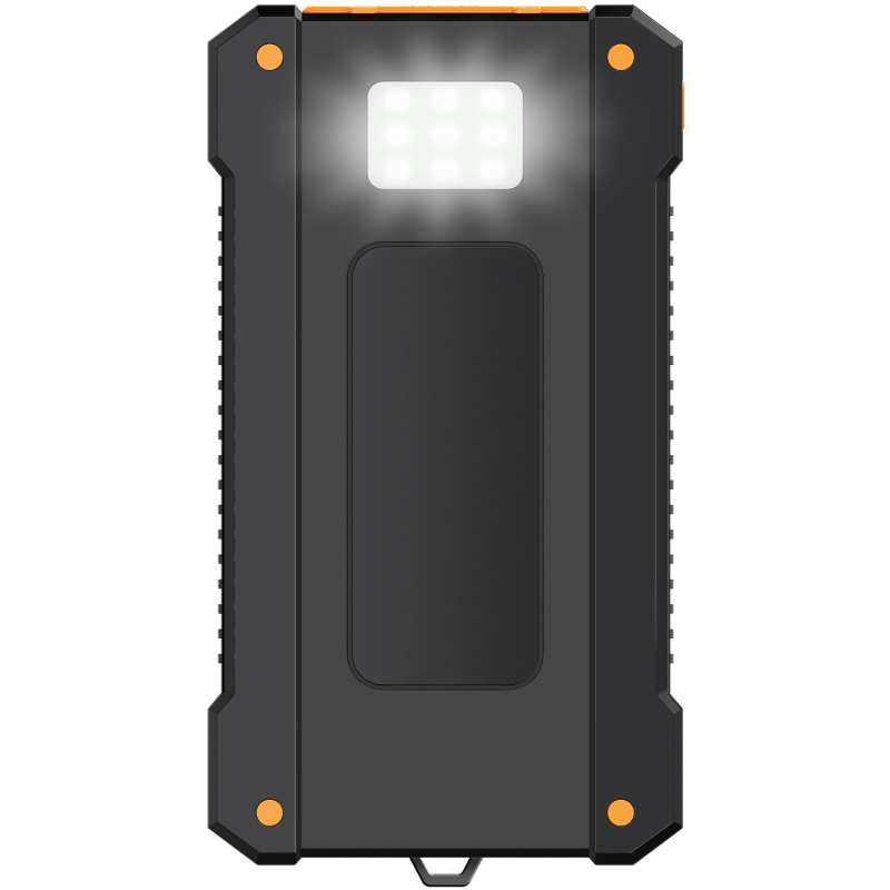 Solcells-Powerbank 10.000mAh 2xUSB-A + USB-C in/ut 12W