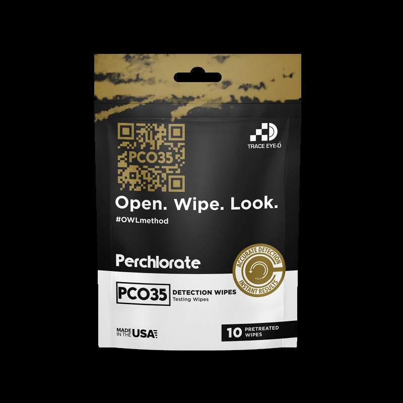 Kriminaltekniskt test f�r Perkloratbaserade �mnen. v�tservetter. Set om 10