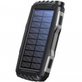 PowerBank 20.000 mAh Solcell Svart PowerBank 20.000 mAh Solcell Svart