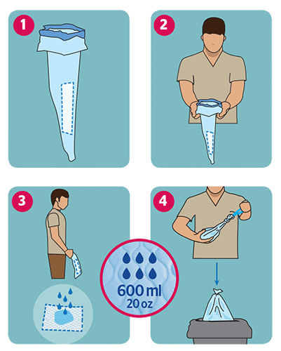 Urinp�se f�r m�n, 600 ml  (20 p�sar)