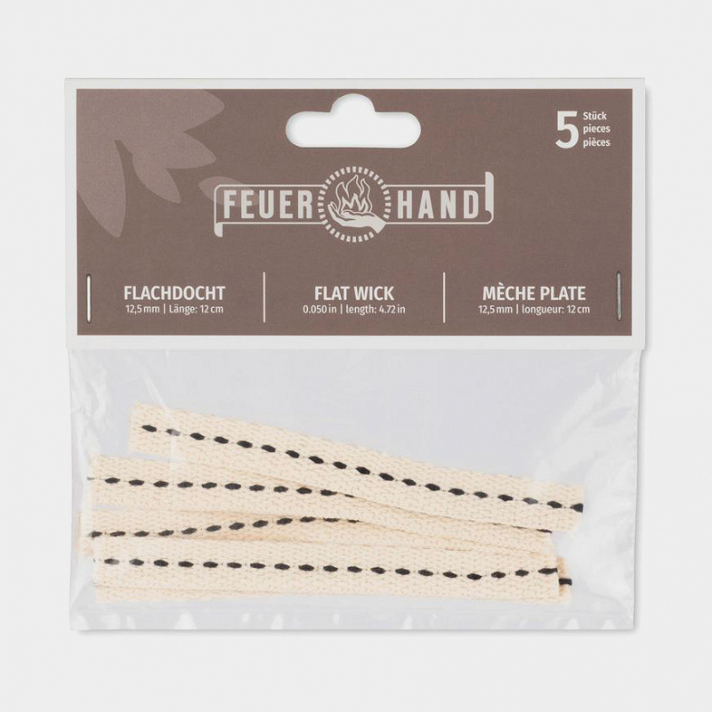 Veke till stormlykta / fotogenlykta Feuerhand, 12.5 mm x 120 mm, 5-pack